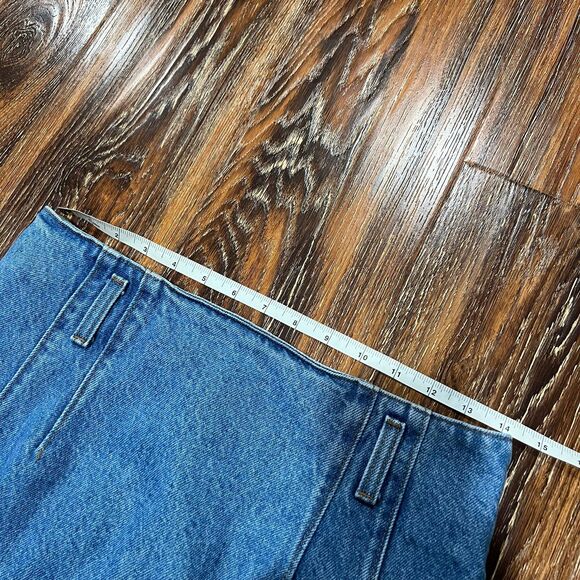Vintage Denim Pencil Skirt Size 10 / 28 Hunt Club High Rise Button Snap 90s - Picture 4 of 8